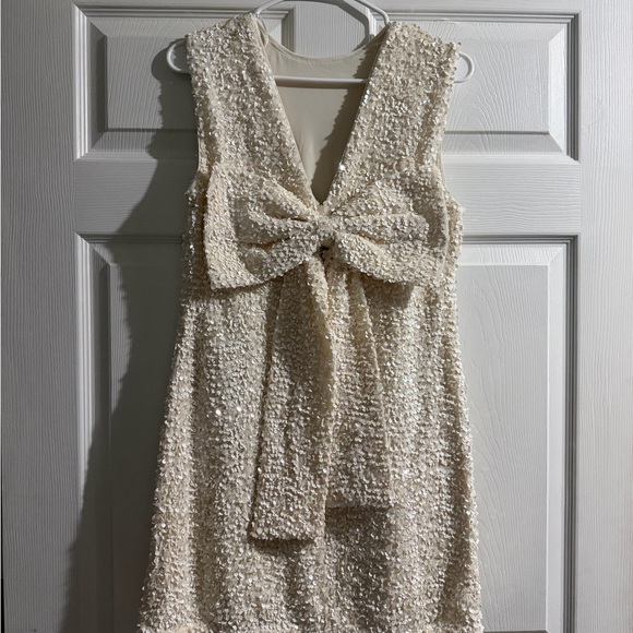 H&M Cream Sequin Mini Dress - Picture 2 of 3